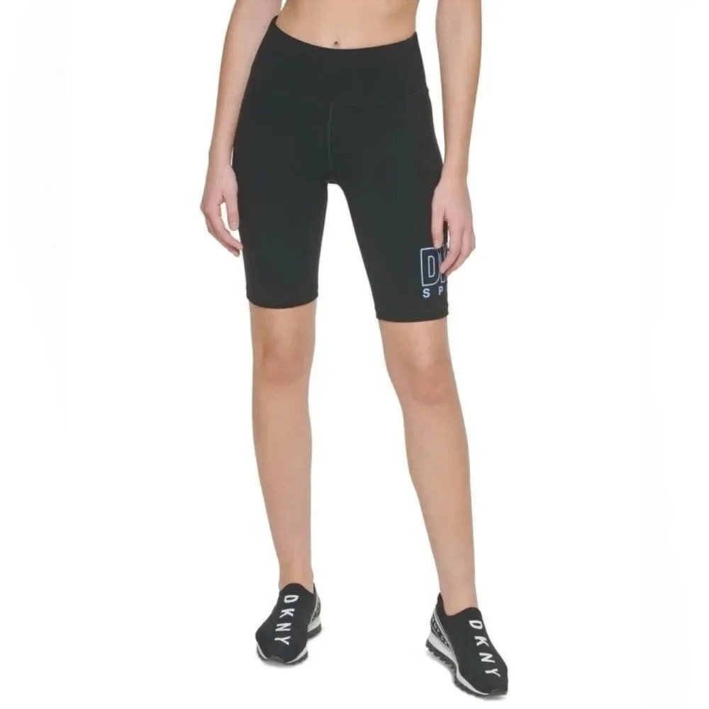 DKNY Women S High Waist Bike Shorts Black Size X -Small BRAND NEW WITH TAGS - Picture 2 of 4